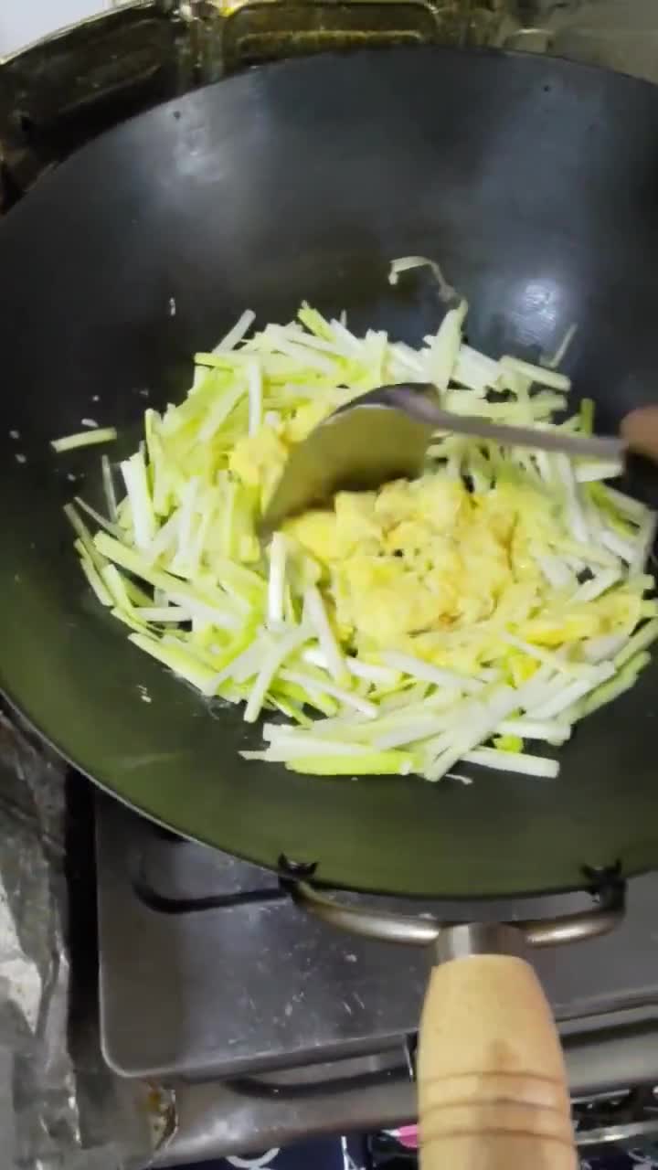 白韭菜炒蛋的食譜步驟4照片