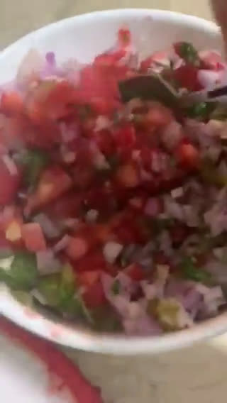 A picture of step 3 of Strawberry Tomato Salsa.