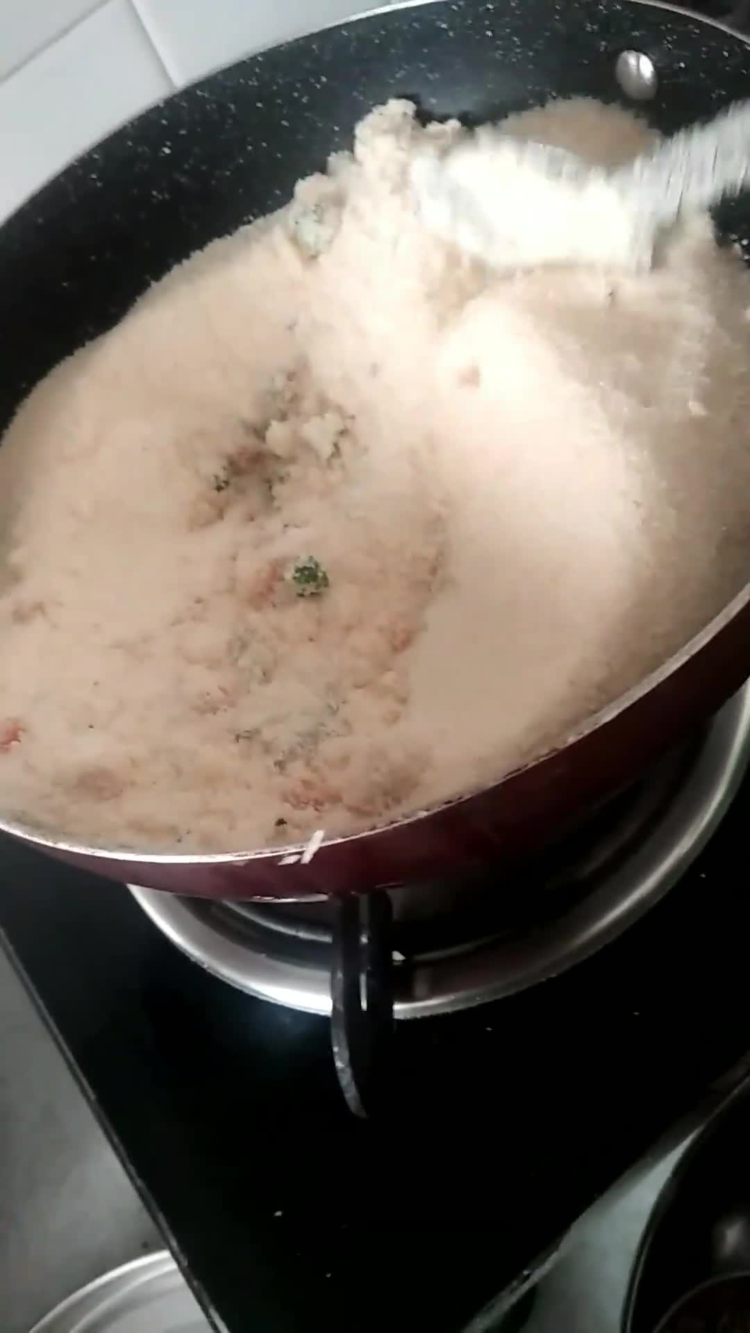 A picture of step 2 of Instant Rava Idly & Quick Sambhar.