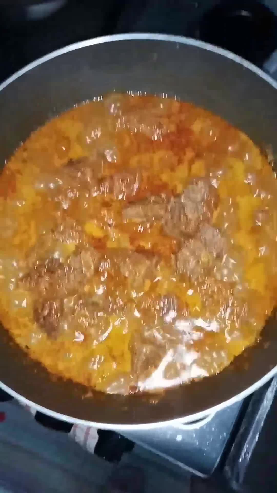 Foto langkah ke 3 dari resep Rendang Daging Bumbu Instan.