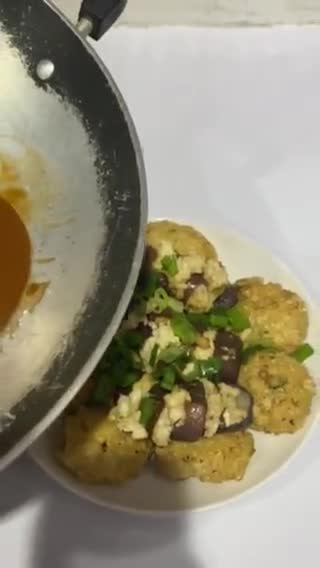 Foto langkah ke 4 dari resep Terong Bungkus Tahu Saus Tiram.