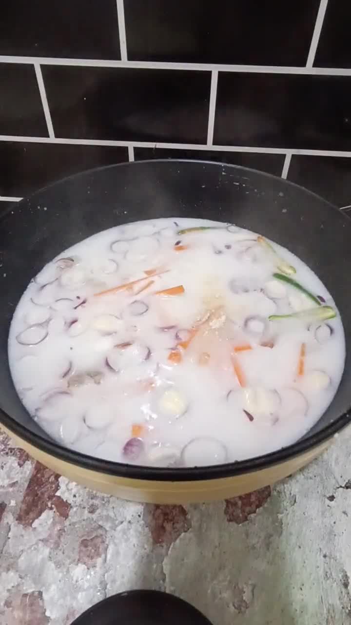 Gambar langkah 3 resipi Lemak Putih Labu Air + Udang.