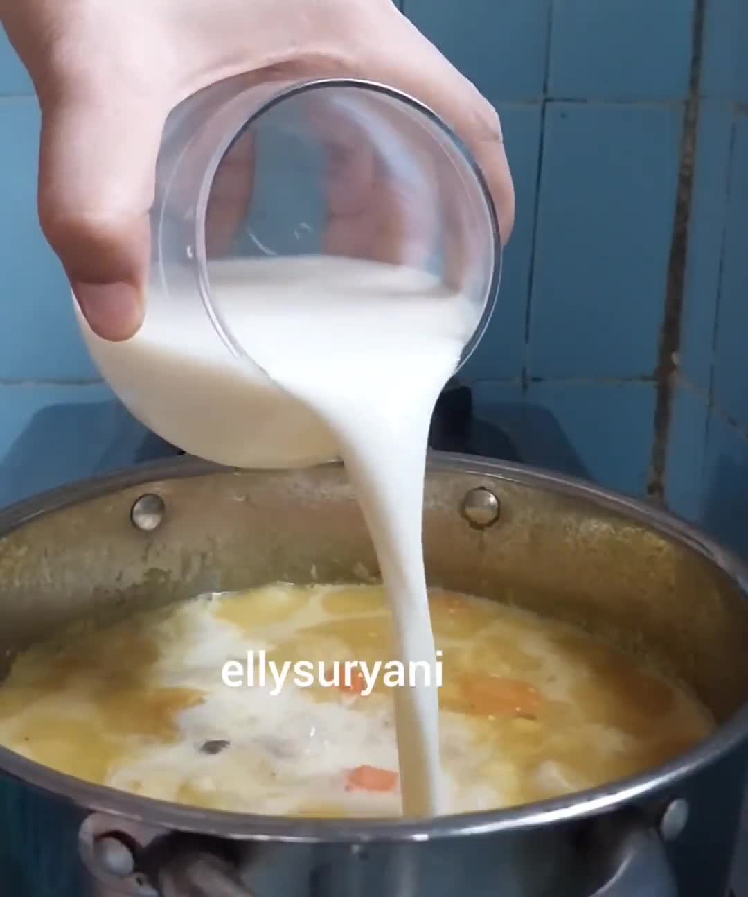 Foto langkah ke 6 dari resep Bubur Gurih Jagung -Labu Kuning (Creamy Corn & Pumpkin Porridge).