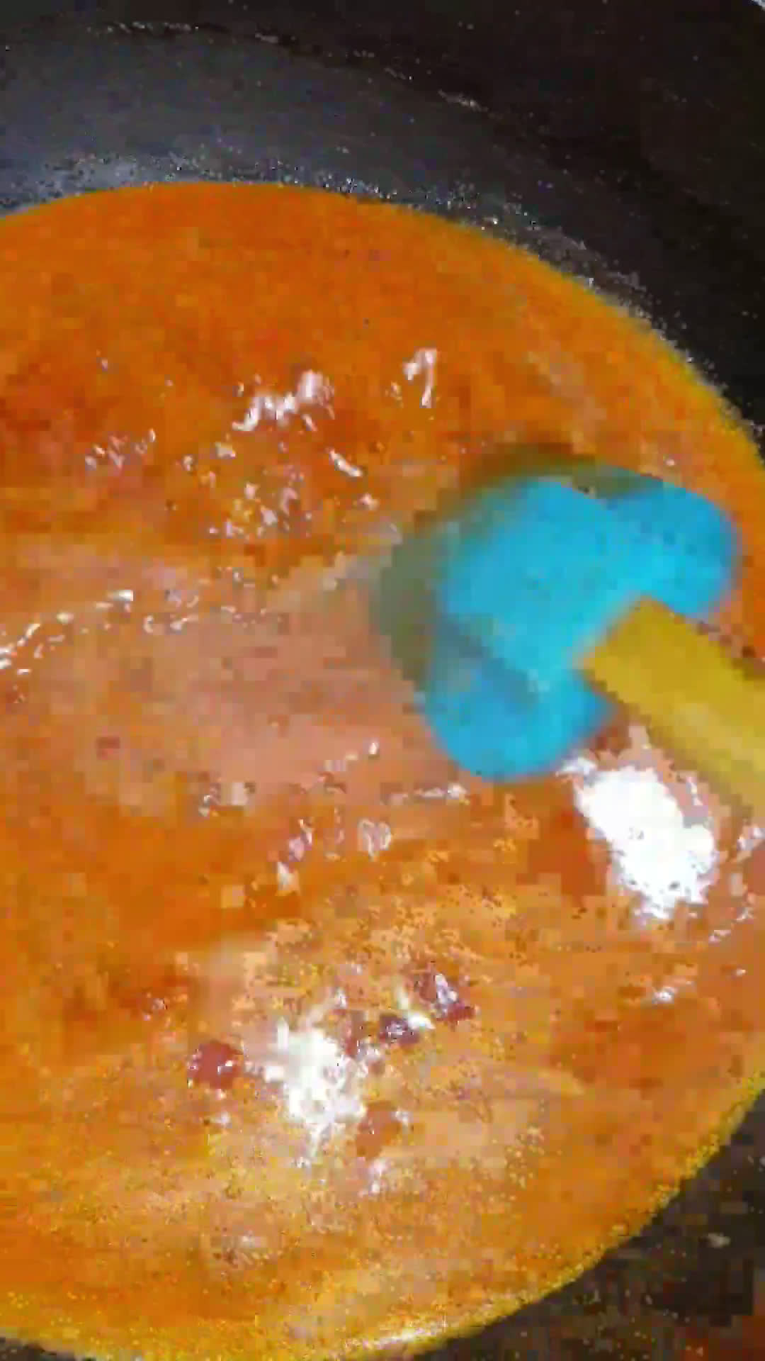 A picture of step 2 of Leftover macaroni spaghetti in tomato creamy sauce.