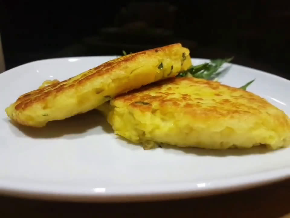 A picture of step 5 of Easy potato balls - fried leftover mashed potato pancakes recipe.