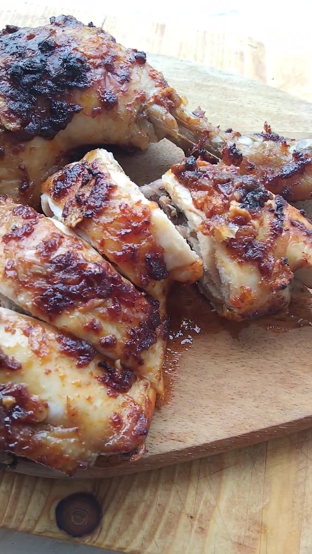 Gambar langkah 4 resipi Bbq chicken with fried rice seasoning.
