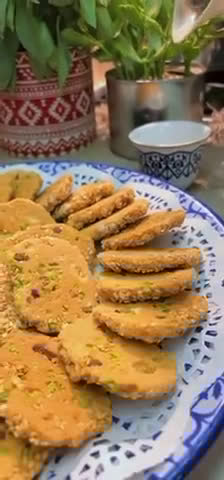 صورة لخطوة 2 من وصفة برازق بالسمسم والفستق