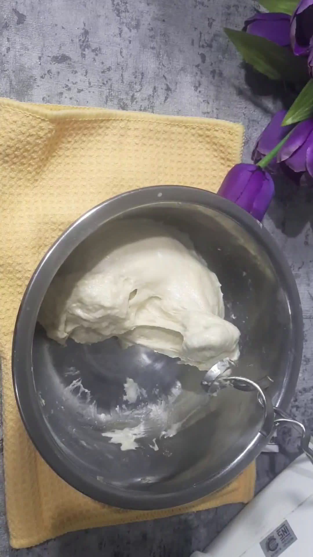 Foto langkah ke 2 dari resep Roti sobek cokelat autolisis (tanpa ulen dan tanpa telur).