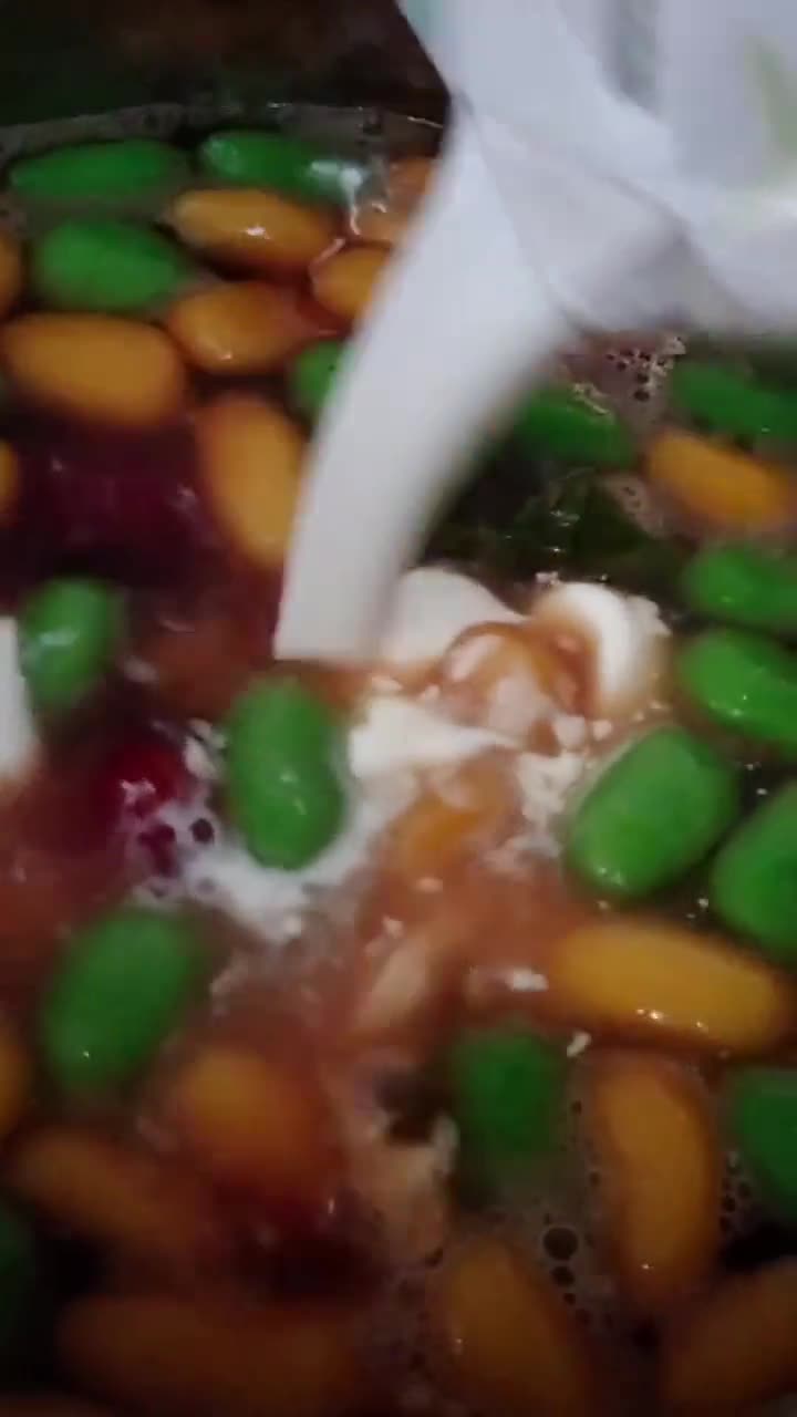 Gambar langkah 4 resipi Bubur butir nangka dan sagu.