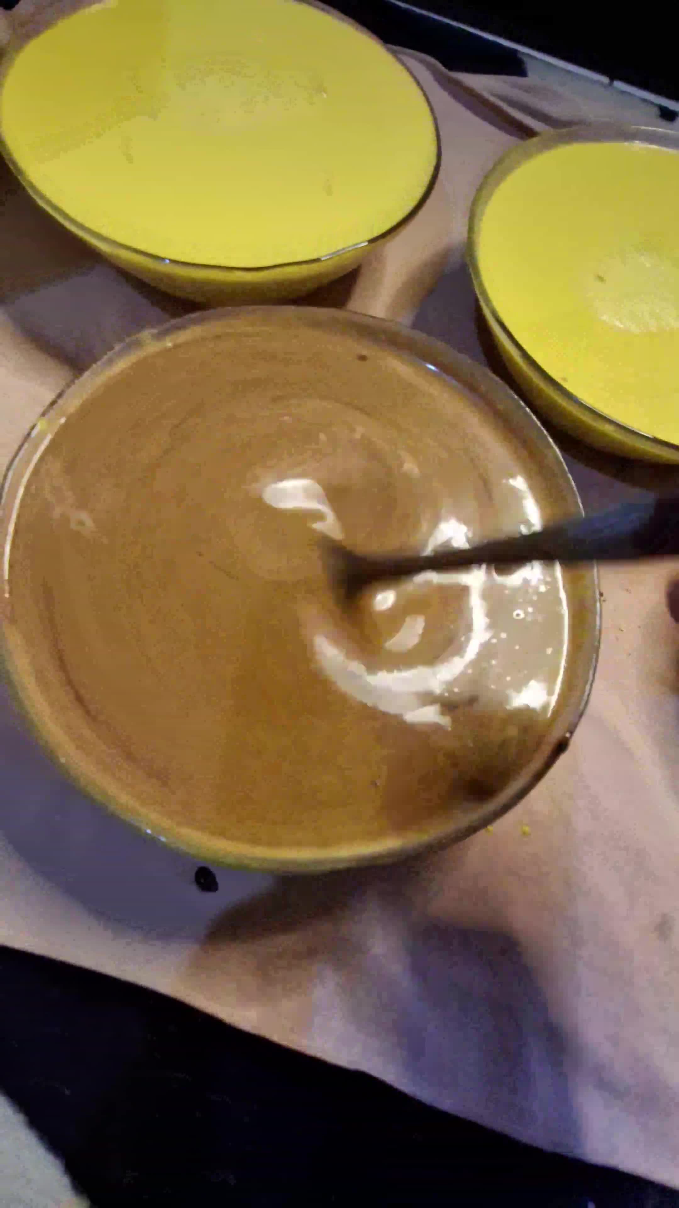 Foto langkah ke 6 dari resep Lapis Labu Kuning Coklat.