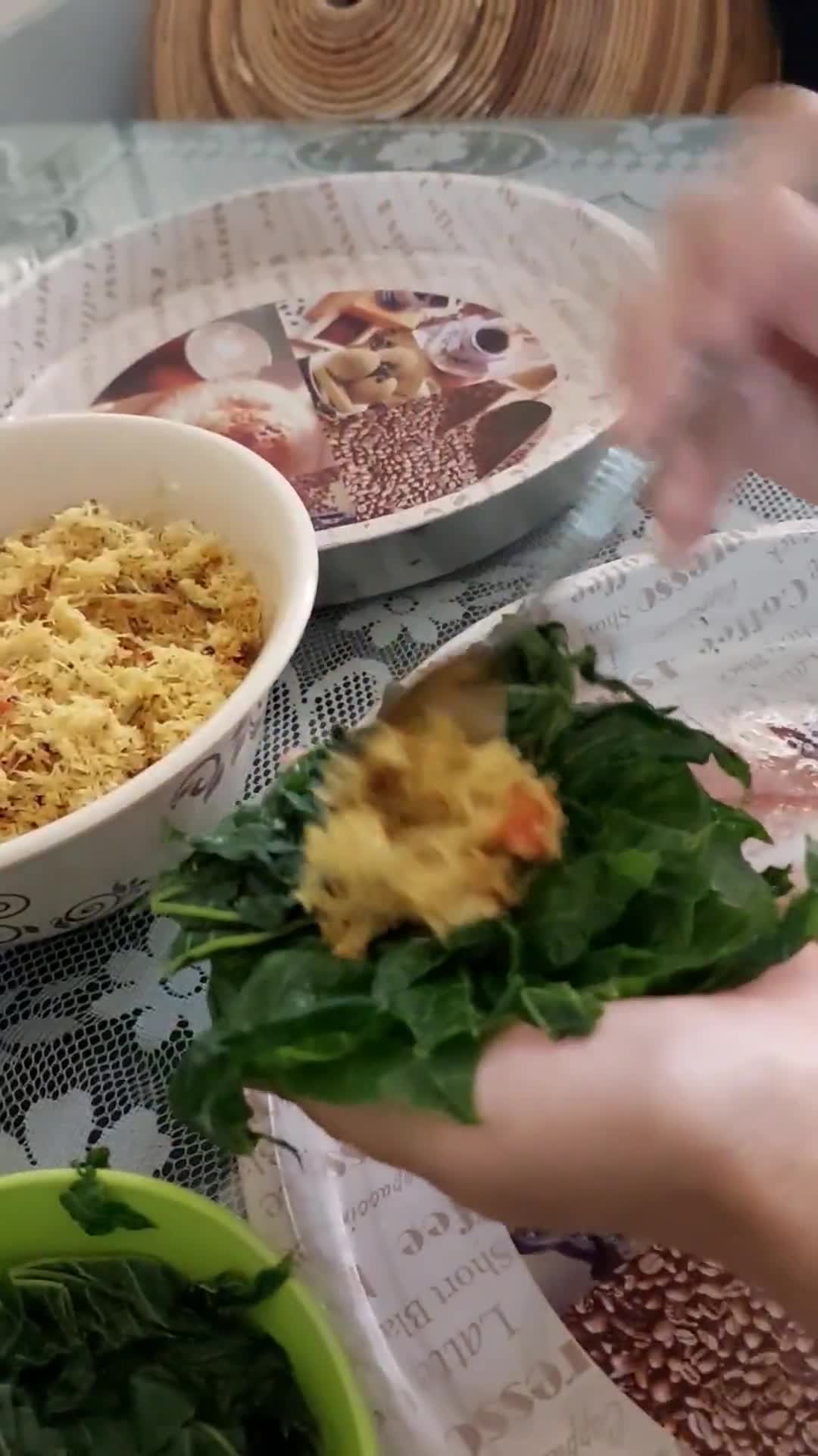 Foto langkah ke 3 dari resep Buntil Daun Pepaya.