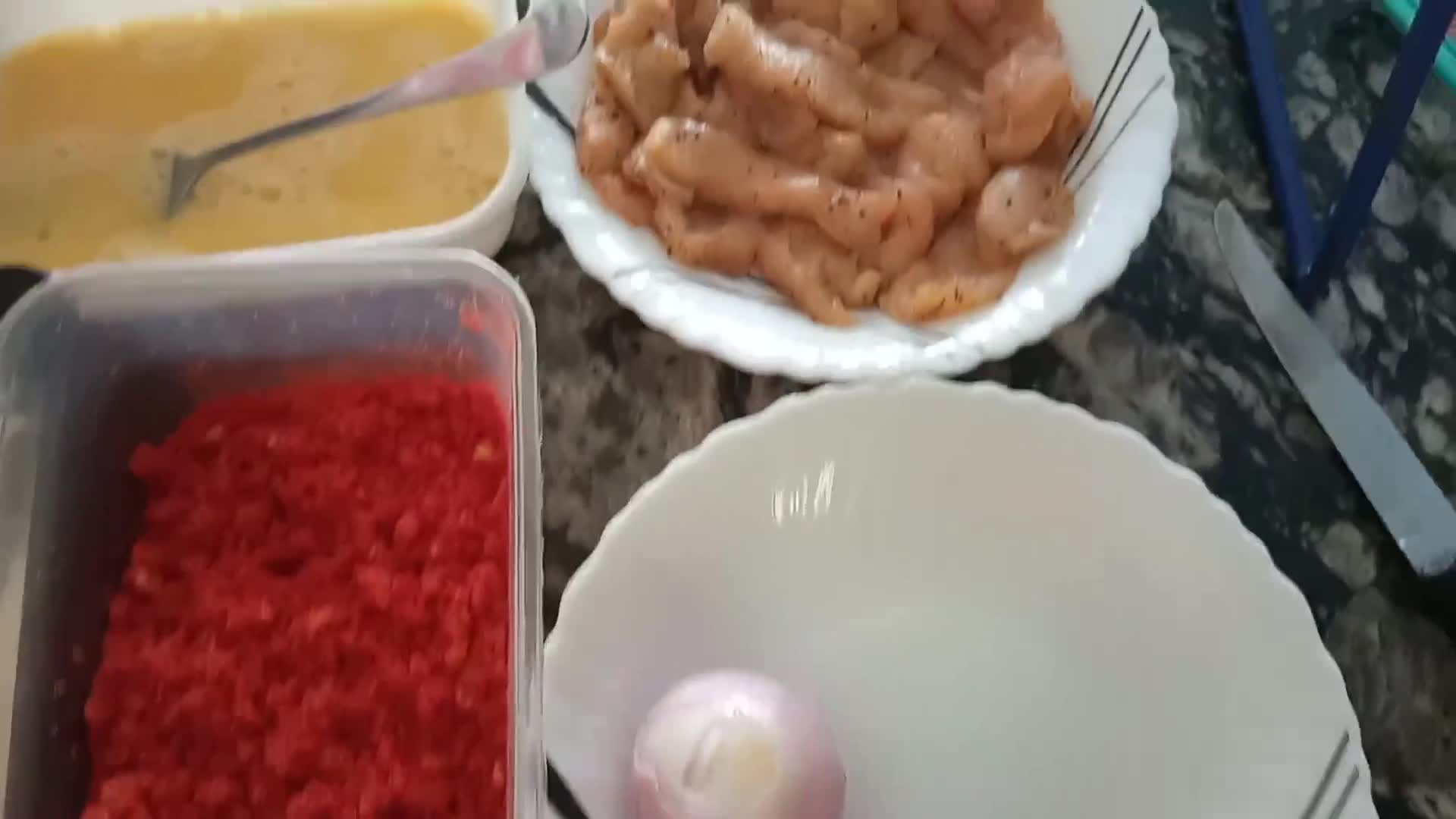 A picture of step 1 of Cheetos onion rings.