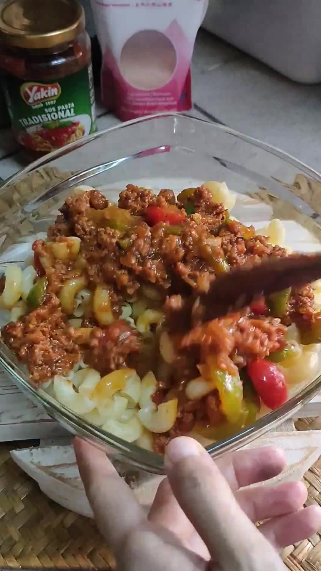 Gambar langkah 7 resipi Makaroni Bakar Ekspress.